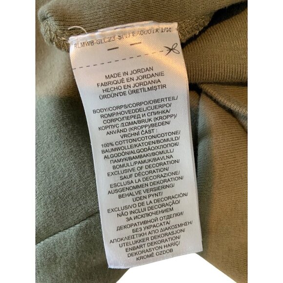 Lauren Ralph Lauren patch elbows  men’s cotton top armygreen long sleeves unisex - Picture 6 of 6